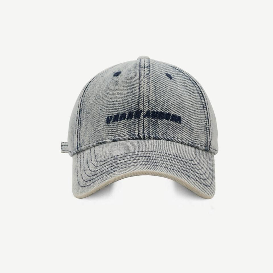 Wholesale washed denim peaked cap embroidered letters sun protection casual baseball cap